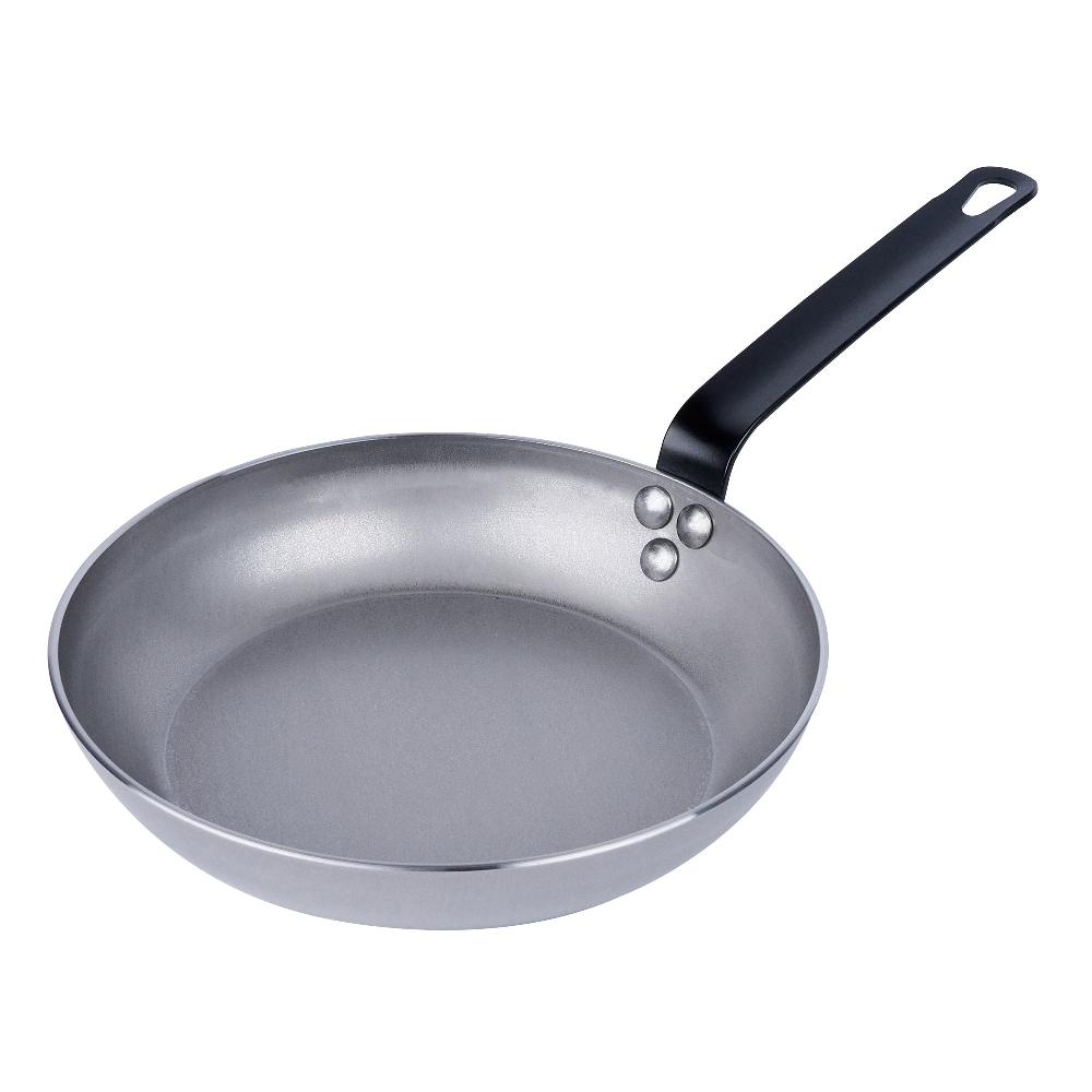 restaurantware Met Lux Carbon Steel 9 1/2" Fry Pan - 6 count box