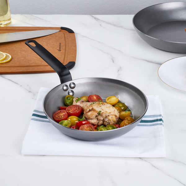 Restaurantware Met Lux Carbon Steel 9" Fry Pan - 6 Count Box