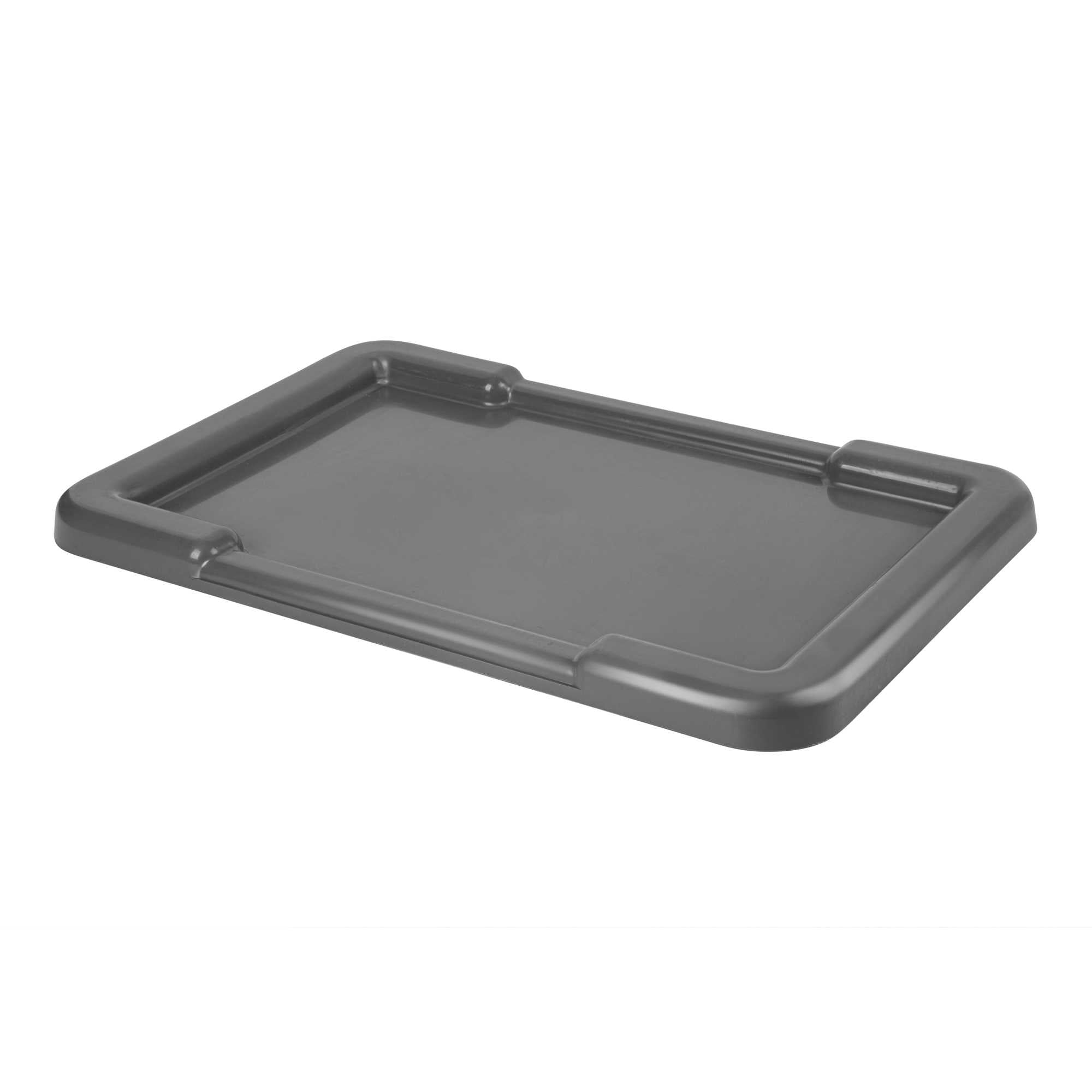 restaurantware Met Lux Dark Gray Recessed Lid - Fits Meat Lug / Tote Box - 25" x 16" - 10 count box