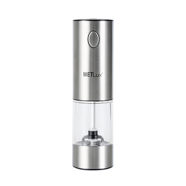 Restaurantware Met Lux Electric Salt Or Pepper Grinder - Rechargeable With LED Light - 2'' X 2'' X 7 1/2'' - 1 Count Box