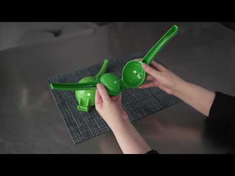 Restaurantware Met Lux Green Aluminum Lime Squeezer / Juicer - 8 3/4" - 1 Count Box