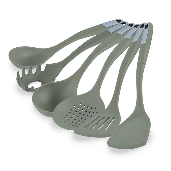 Restaurantware Met Lux Green Silicone Cooking Utensil Set - 6-Piece - 10 Count Box