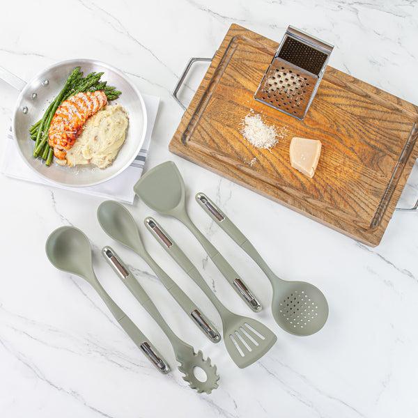 Restaurantware Met Lux Green Silicone Cooking Utensil Set - 6-Piece - 10 Count Box