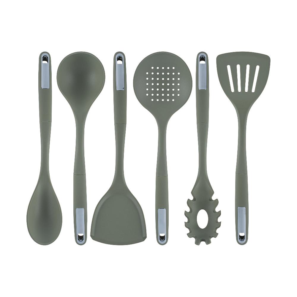 restaurantware Met Lux Green Silicone Cooking Utensil Set - 6-Piece - 10 count box