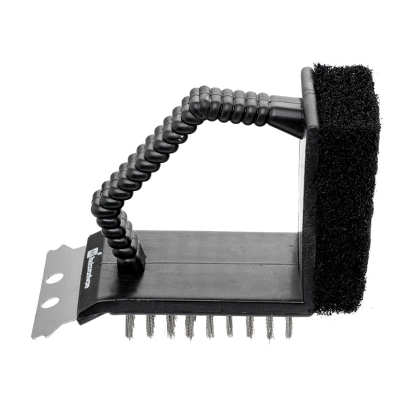 Restaurantware Met Lux Handheld Grill Brush / Scraper - With Scouring Pad - 4 1/2" - 1 Count Box