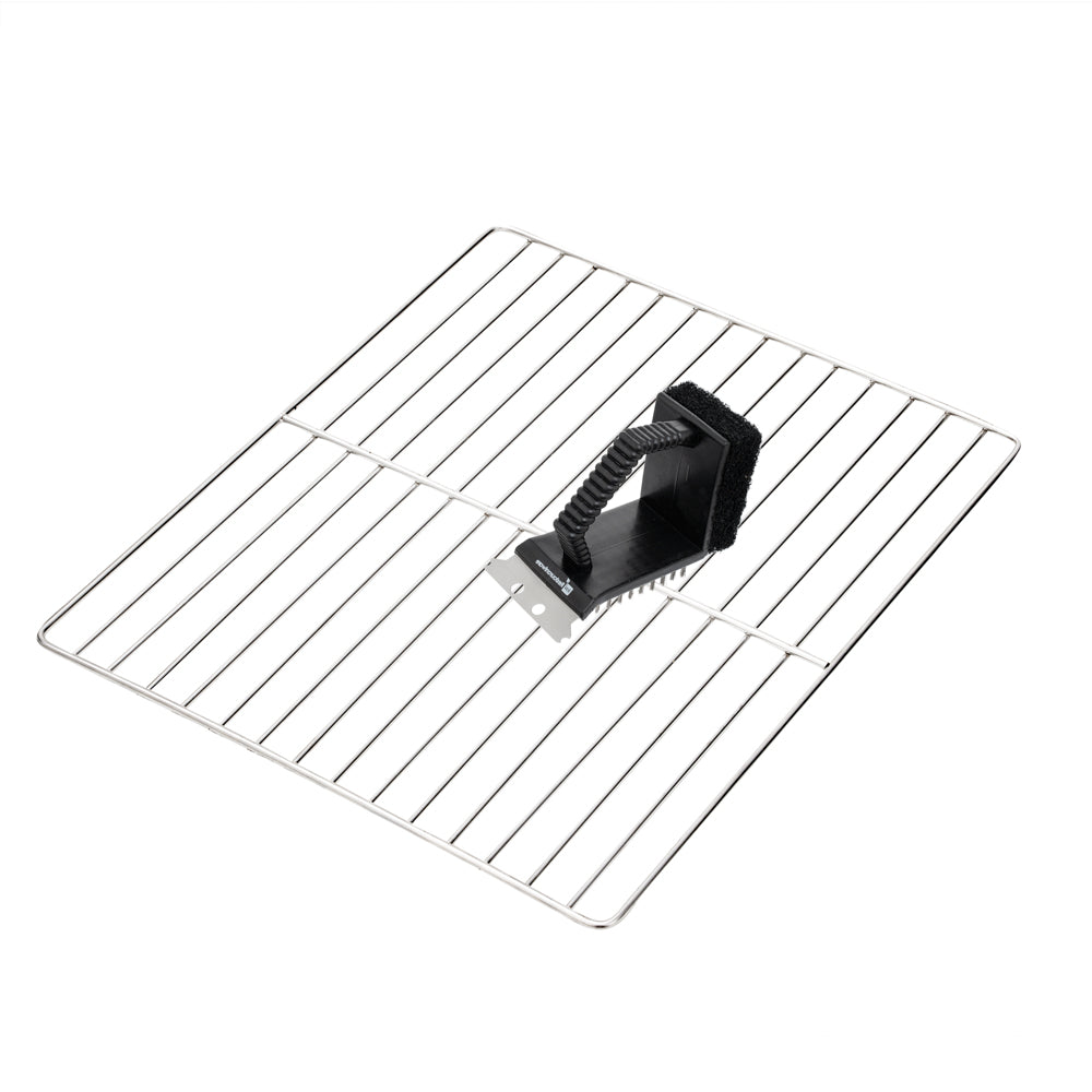 restaurantware Met Lux Handheld Grill Brush / Scraper - with Scouring Pad - 4 1/2" - 1 count box