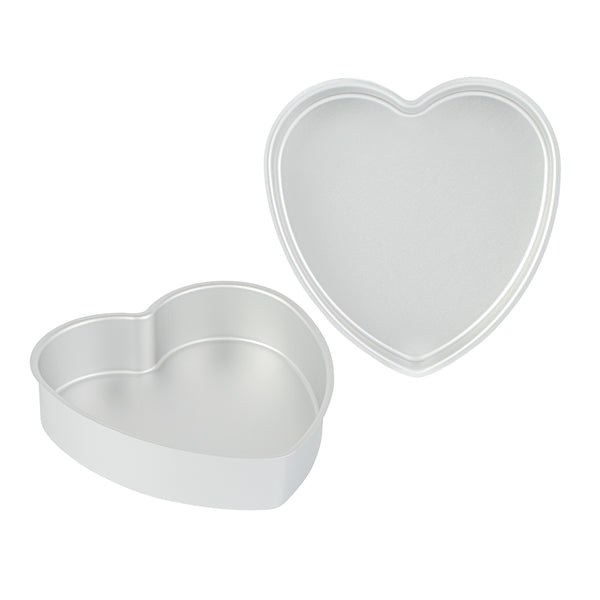 Restaurantware Met Lux Heart Aluminum Cake Pan - 8" X 8" X 2" - 12 Count Box