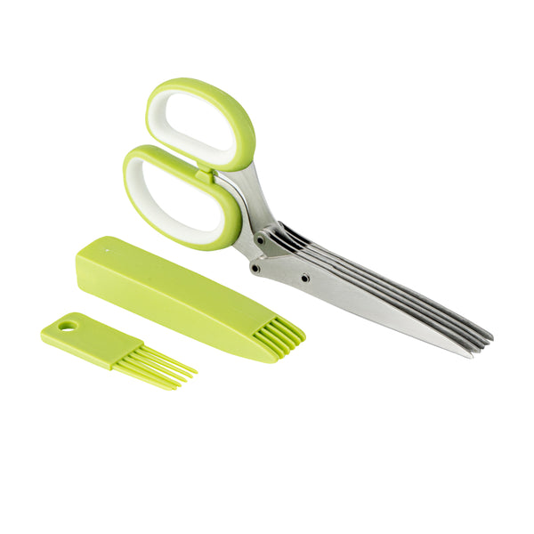 Restaurantware Met Lux Herb Scissors - With 5 Blades - 7 1/2" - 1 Count Box