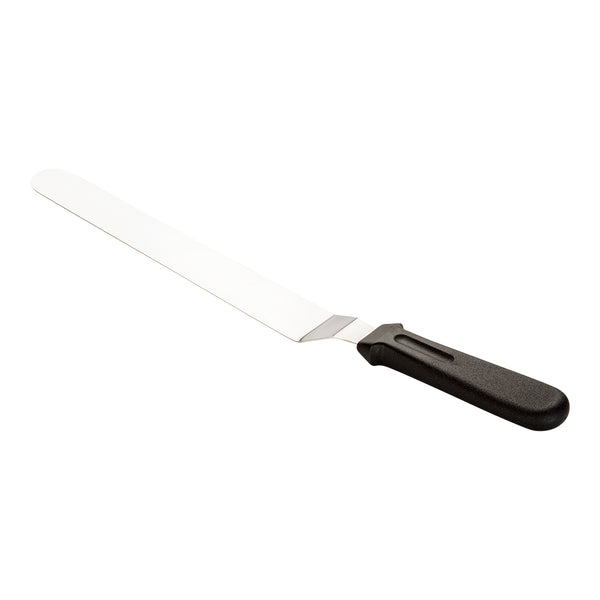 Restaurantware Met Lux Offset Spatula - Black Stainless Steel - 10 Inch Blade Baking And Icing Plastic Handle - 14 3/4" - 1 Count Box