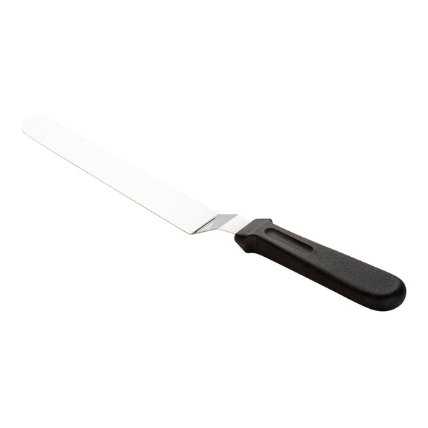 Restaurantware Met Lux Offset Spatula - Black Stainless Steel - 8 Inch Blade Baking And Icing Plastic Handle - 12 1/2" - 1 Count Box