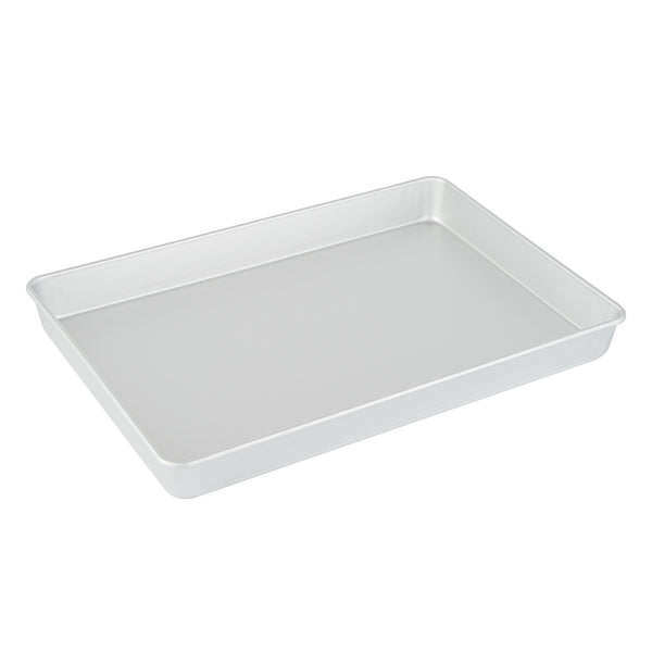 Restaurantware Met Lux Rectangle Aluminum Cake Pan - 18" X 12" X 2" - 12 Count Box