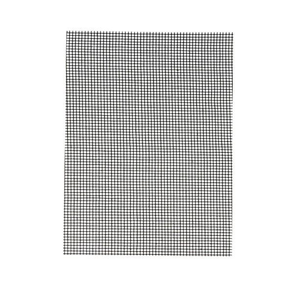 Restaurantware Met Lux Rectangle Black PTFE Reusable Grill Mat - Non-Stick - 15 3/4" X 13" - 5 Count Box