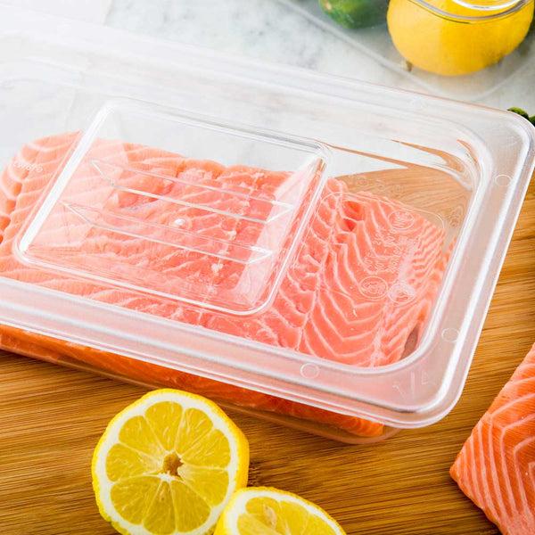Restaurantware Met Lux Rectangle Clear Plastic Lid - Fits 1/4 Size Cold Food Storage Container - 10 Count Box