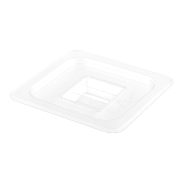 Restaurantware Met Lux Rectangle Clear Plastic Lid - Fits 1/6 Size Cold Food Storage Container - 10 Count Box