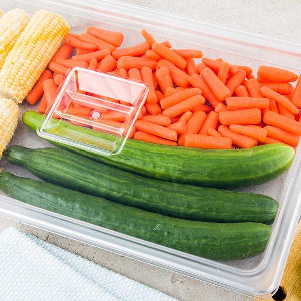 Restaurantware Met Lux Rectangle Clear Plastic Lid - Fits Full Size Cold Food Storage Container - 10 Count Box