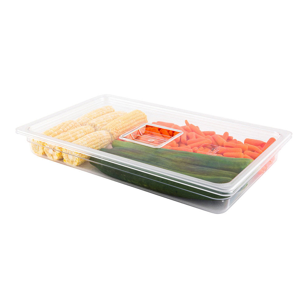 restaurantware Met Lux Rectangle Clear Plastic Lid - Fits Full Size Cold Food Storage Container - 10 count box