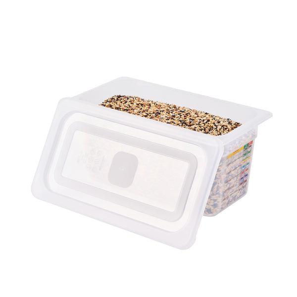 Restaurantware Met Lux Rectangle Clear Polypropylene Lid - Fits 1/3 Size Food Pan - 12 3/4" X 7" - 10 Count Box
