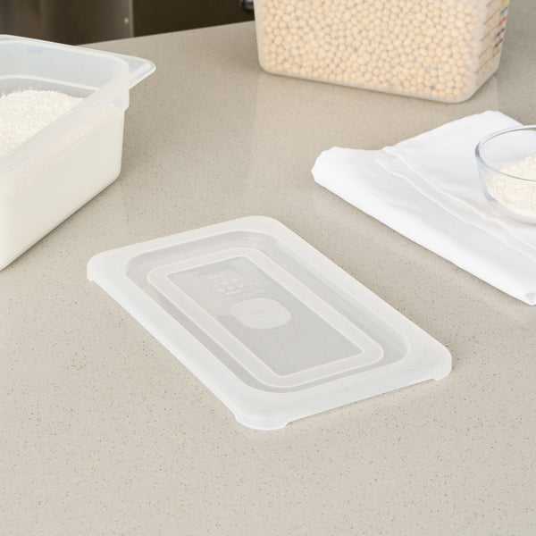 Restaurantware Met Lux Rectangle Clear Polypropylene Lid - Fits 1/4 Size Food Pan - 10 1/2" X 6 1/2" - 10 Count Box