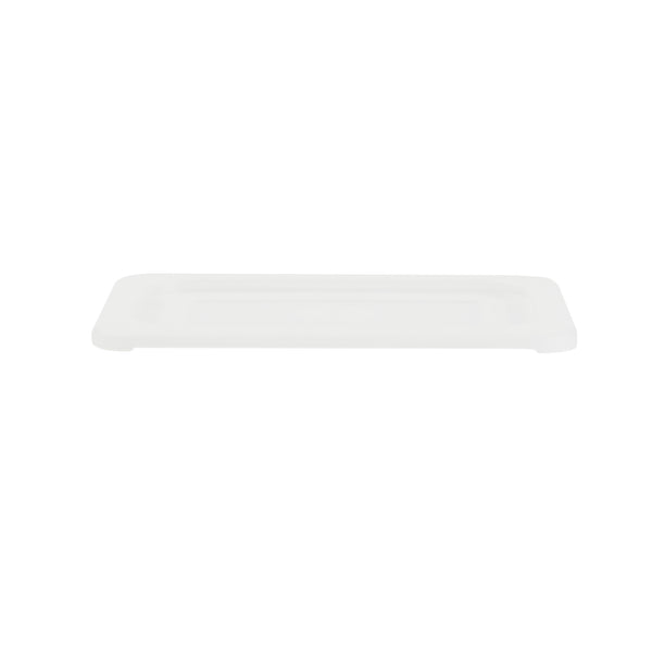 Restaurantware Met Lux Rectangle Clear Polypropylene Lid - Fits 1/4 Size Food Pan - 10 1/2" X 6 1/2" - 10 Count Box