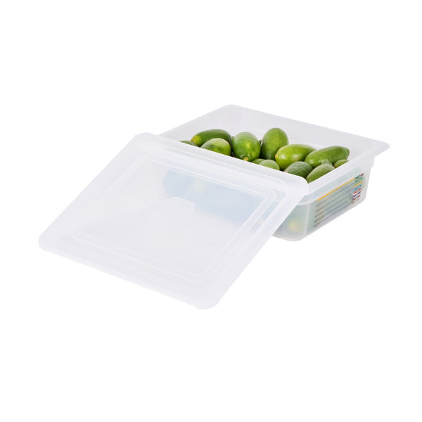 Restaurantware Met Lux Rectangle Clear Polypropylene Lid - Fits Half Size Pan - 12 3/4" X 10 1/2" - 10 Count Box