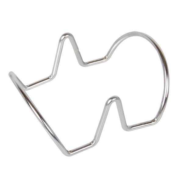 Restaurantware Met Lux Rectangle Silver Stainless Steel Duo Taco Rack Stand - 2 Tacos - 4 1/4" X 3 1/4" X 1 1/2" - 1 Count Box