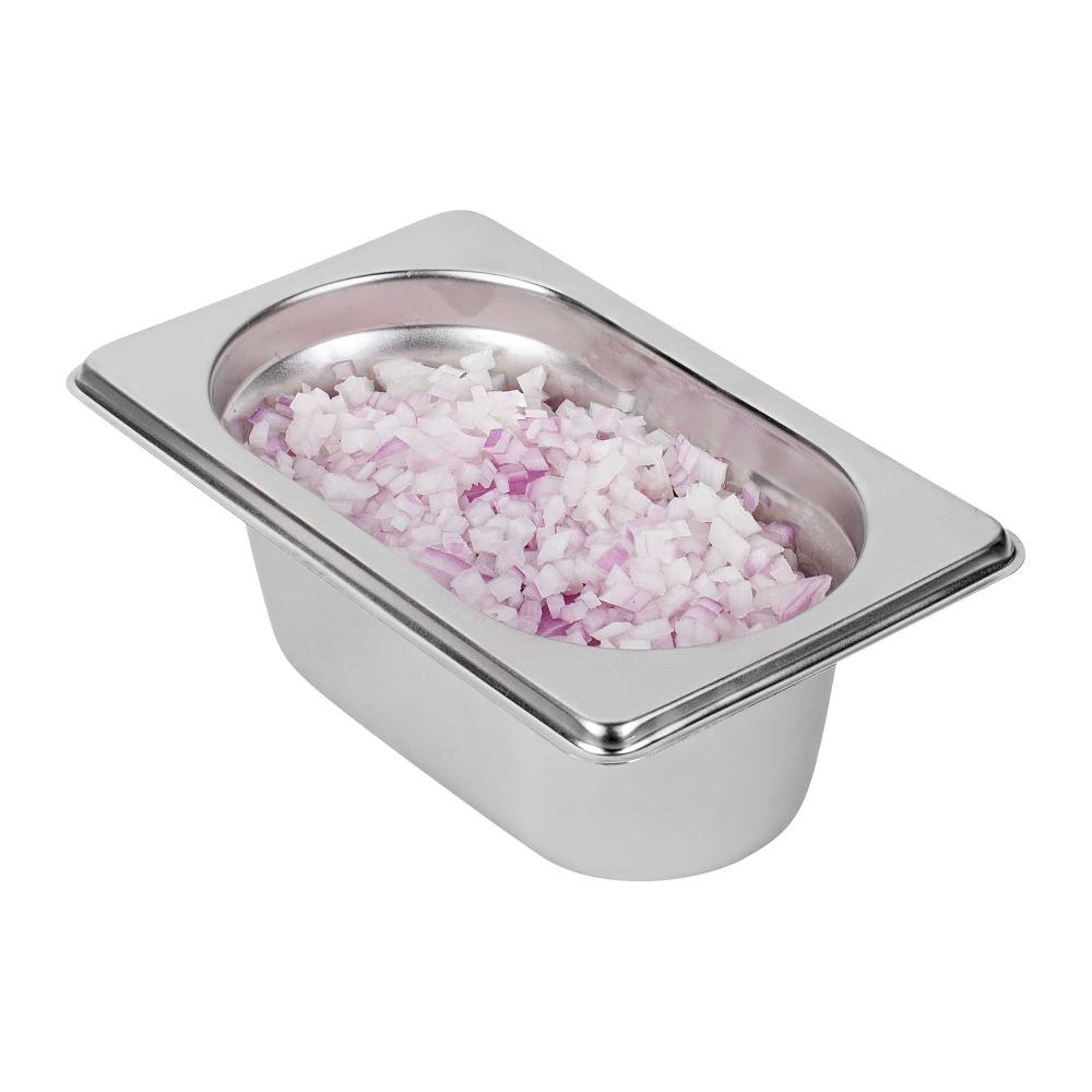 restaurantware Met Lux Rectangle Stainless Steel 1/9 Size Steam Table Pan 2.5 Inch Deep - Anti Jam - 1 count box