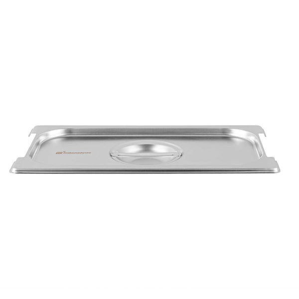 Restaurantware Met Lux Rectangle Stainless Steel Lid - Fits 1/3 Size Steam Table Pan - 1 Count Box