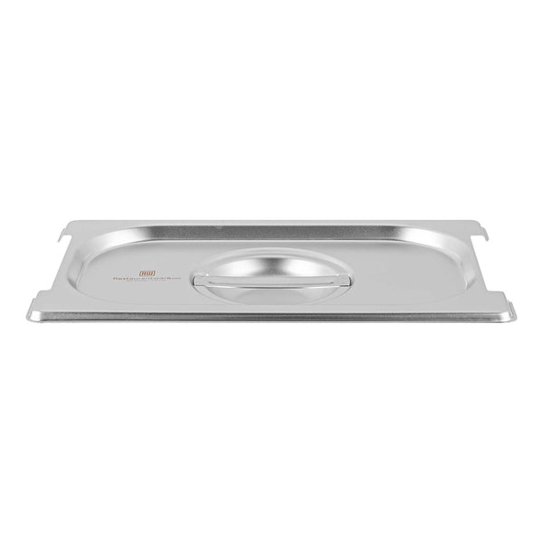 Restaurantware Met Lux Rectangle Stainless Steel Lid - Fits 1/4 Size Steam Table Pan - 1 Count Box