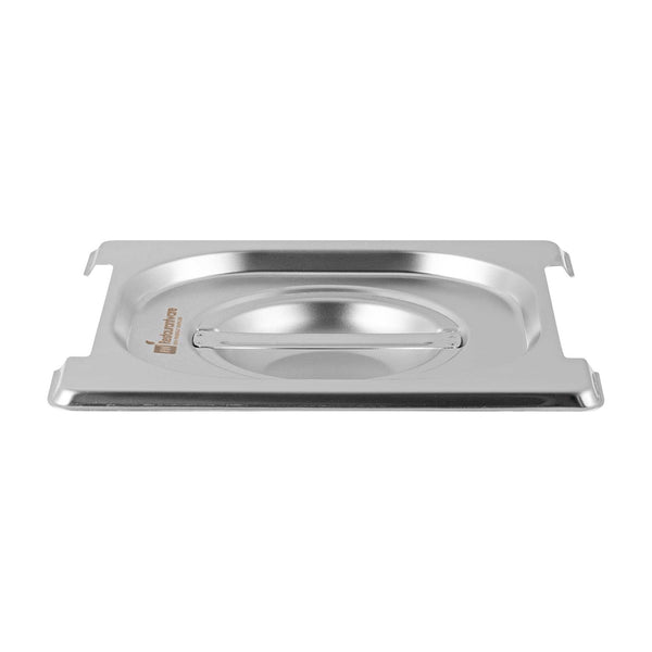 Restaurantware Met Lux Rectangle Stainless Steel Lid - Fits 1/6 Size Steam Table Pan - 1 Count Box
