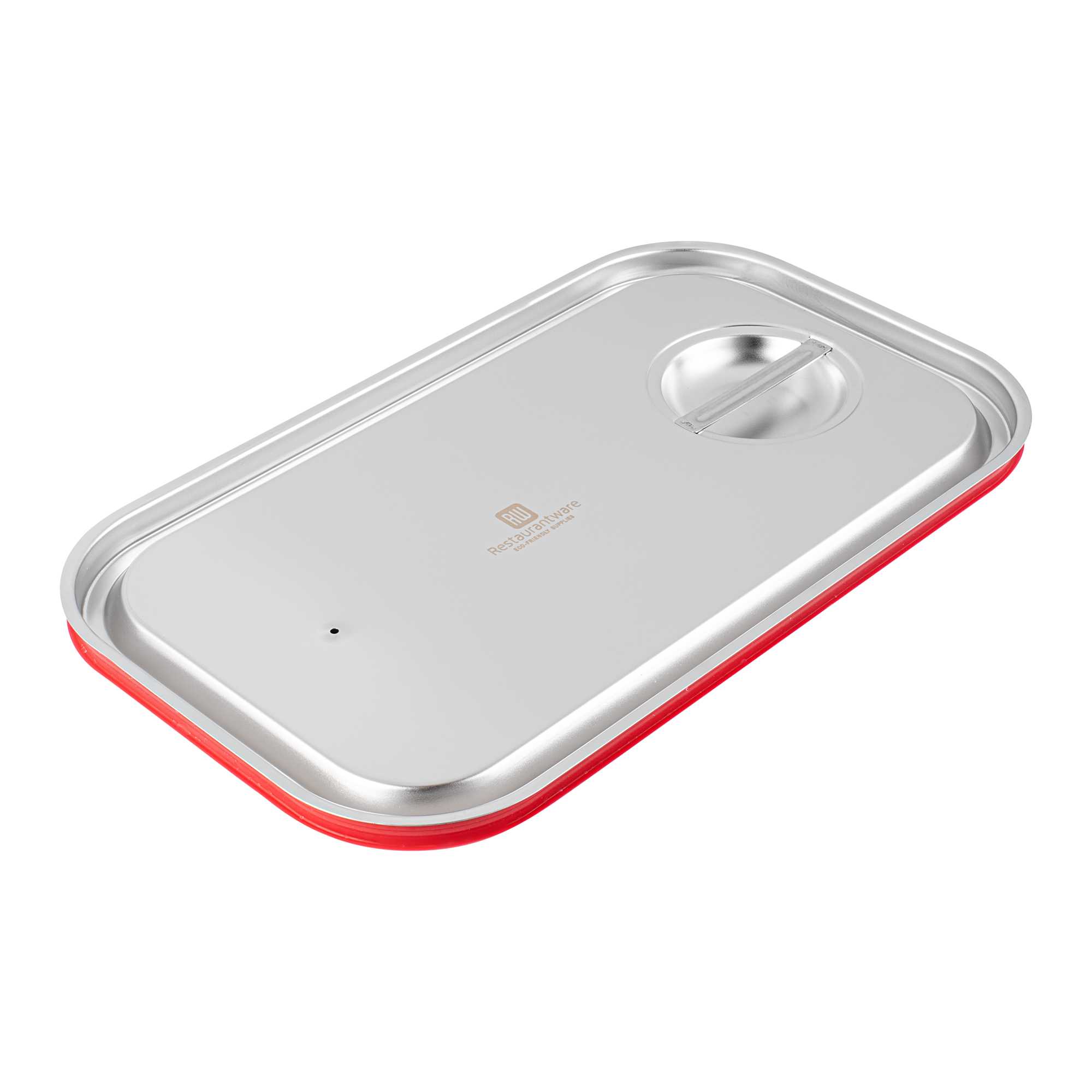 restaurantware Met Lux Rectangle Stainless Steel Travel Lid - Fits Full Size Steam Table Pan - 1 count box