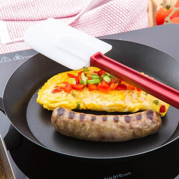 Restaurantware Met Lux Red High Temperature Rubber Spatula - Flat - 14" - 1 Count Box