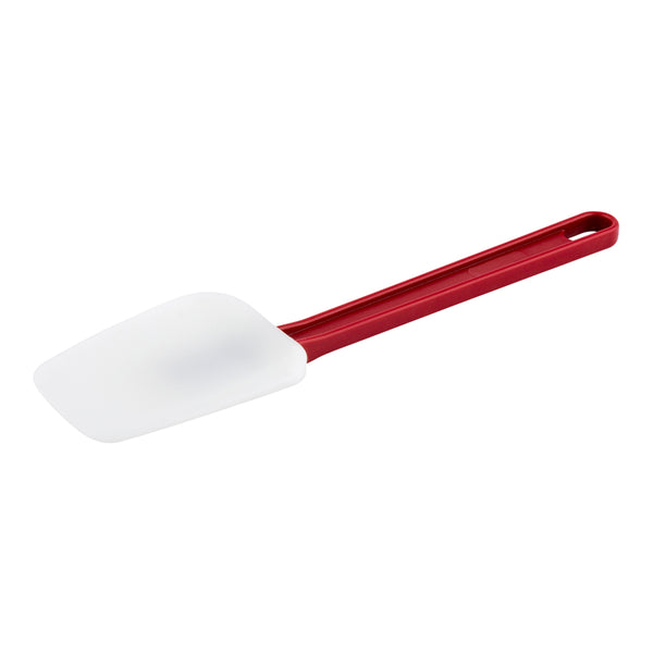 Restaurantware Met Lux Red High Temperature Rubber Spatula - Spoon-Shaped - 10" - 1 Count Box