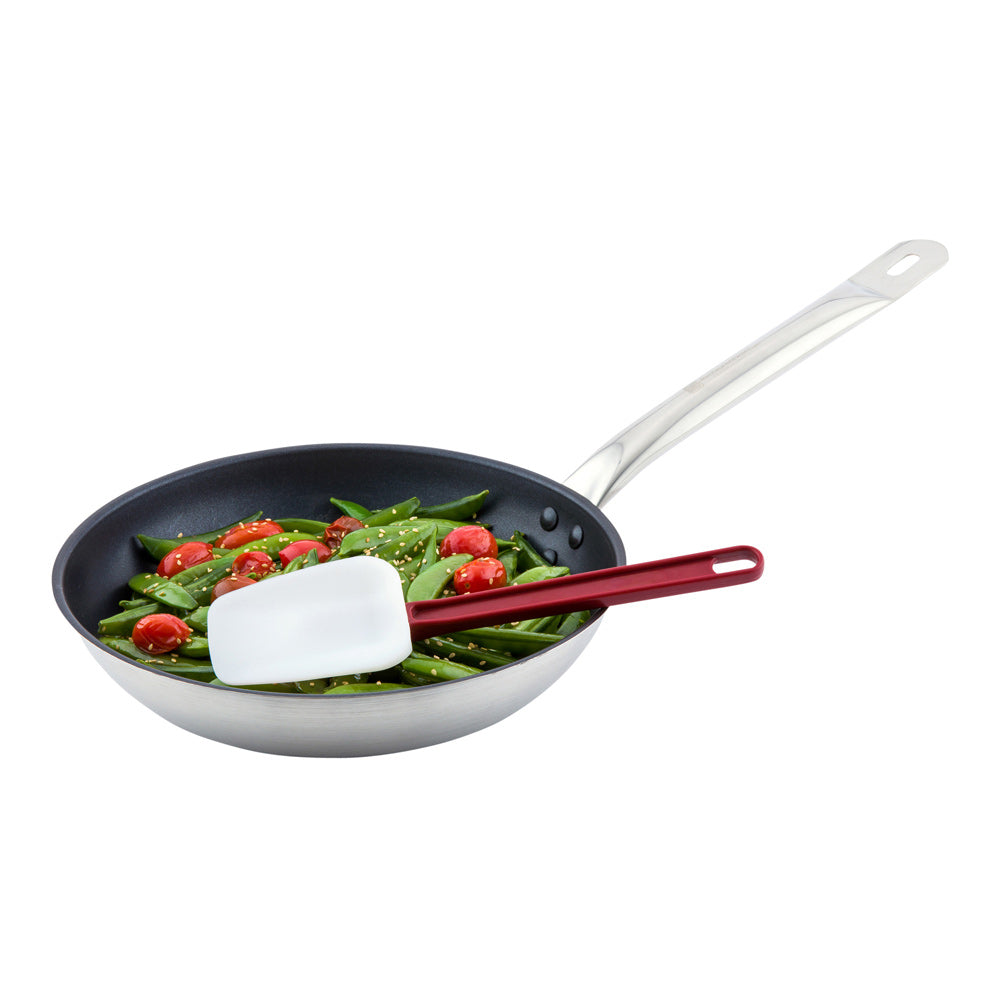 restaurantware Met Lux Red High Temperature Rubber Spatula - Spoon-Shaped - 10" - 1 count box