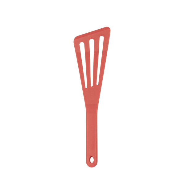 Restaurantware Met Lux Red Silicone High Temperature Slotted Turner / Spatula - 12 1/4" - 1 Count Box