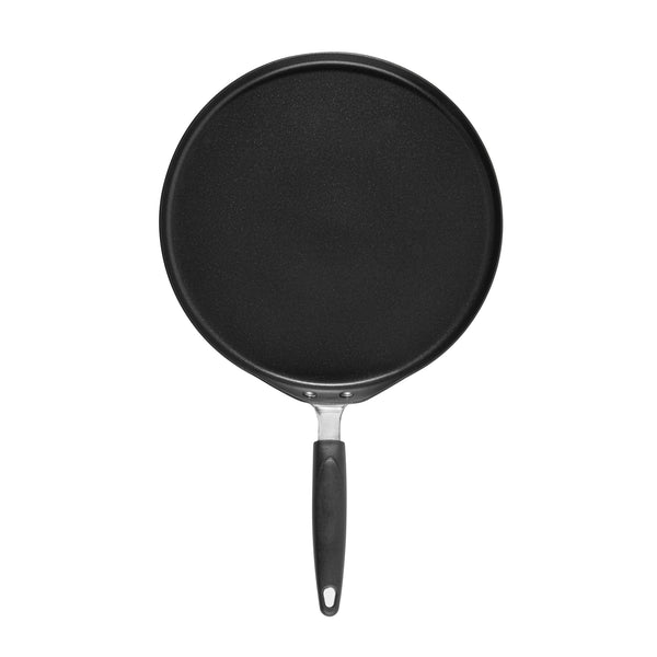 Restaurantware Met Lux Round Aluminum Griddle - Non-Stick With Bakelite Handles - 12" - 10 Count Box