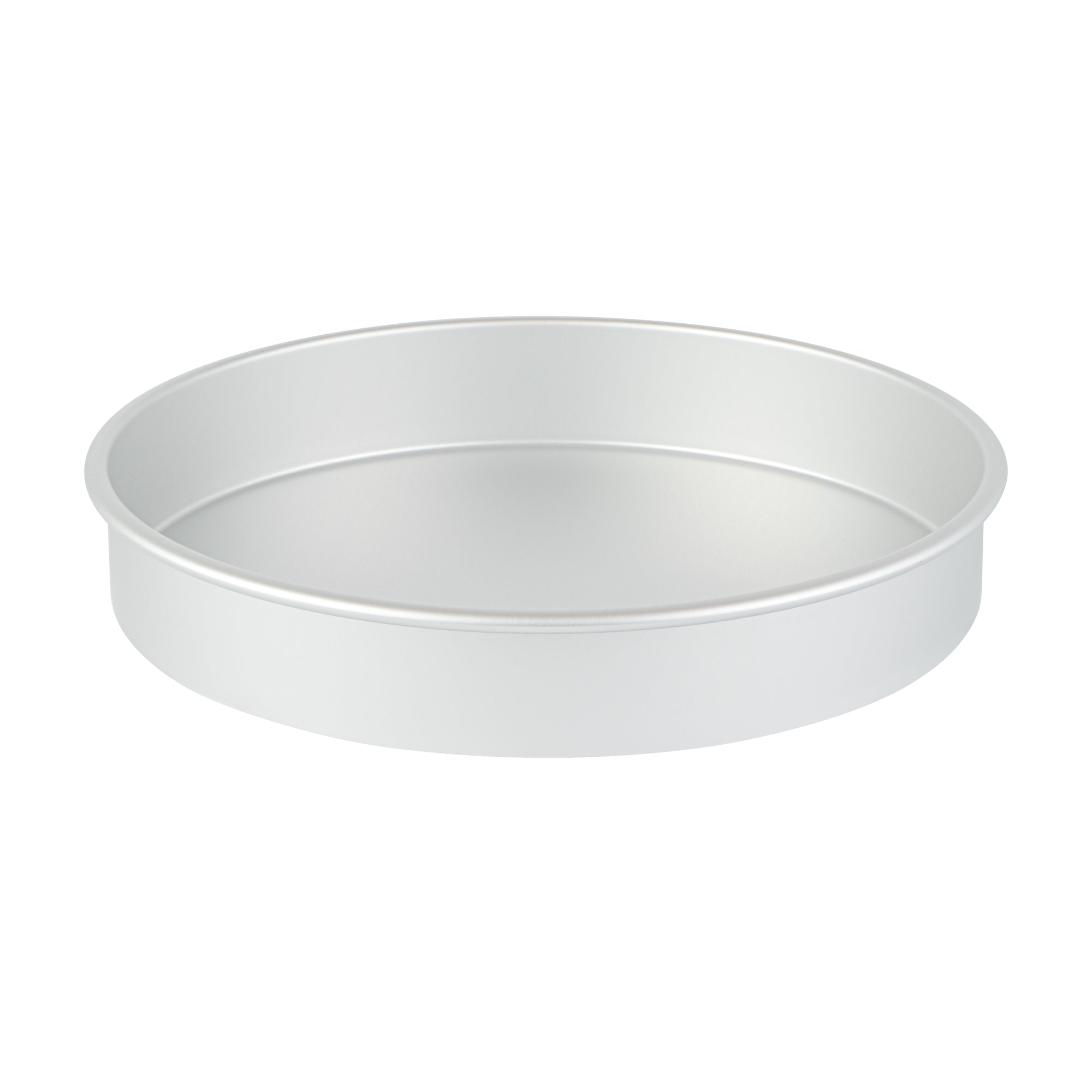 restaurantware Met Lux Round Aluminum Straight-Sided Cake Pan - 12" x 12" x 2" - 12 count box