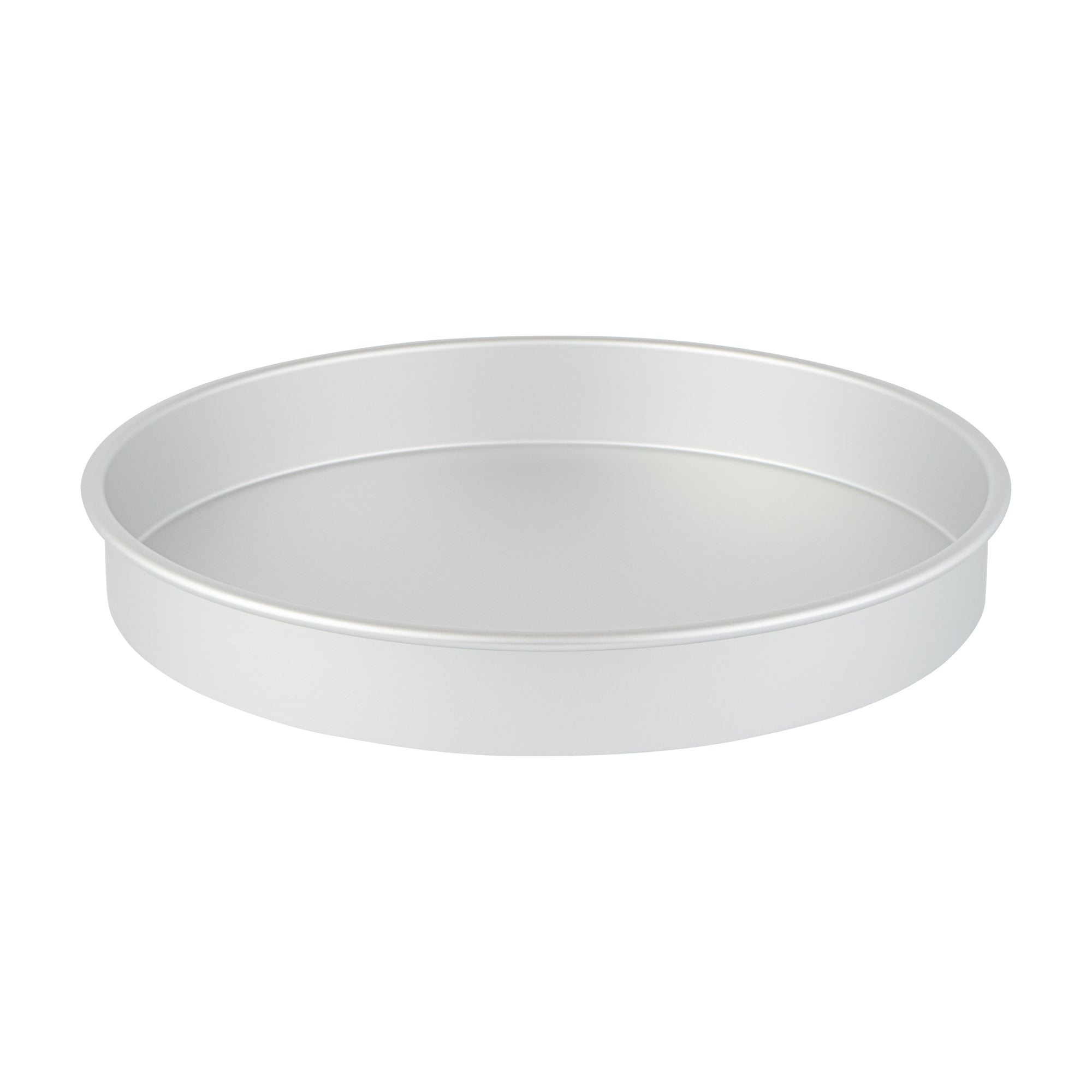 restaurantware Met Lux Round Aluminum Straight-Sided Cake Pan - 14" x 14" x 2" - 12 count box
