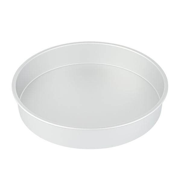 Restaurantware Met Lux Round Aluminum Straight-Sided Cake Pan - 16" X 16" X 3" - 12 Count Box