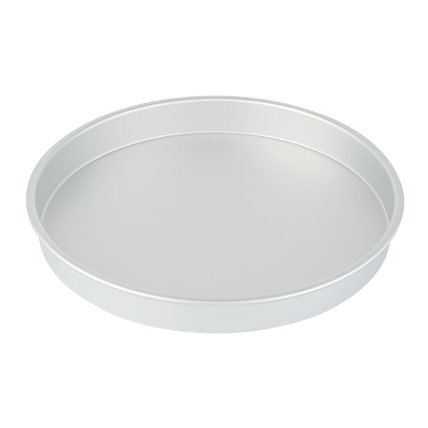 Restaurantware Met Lux Round Aluminum Straight-Sided Cake Pan - 16" X 16" X 2" - 12 Count Box