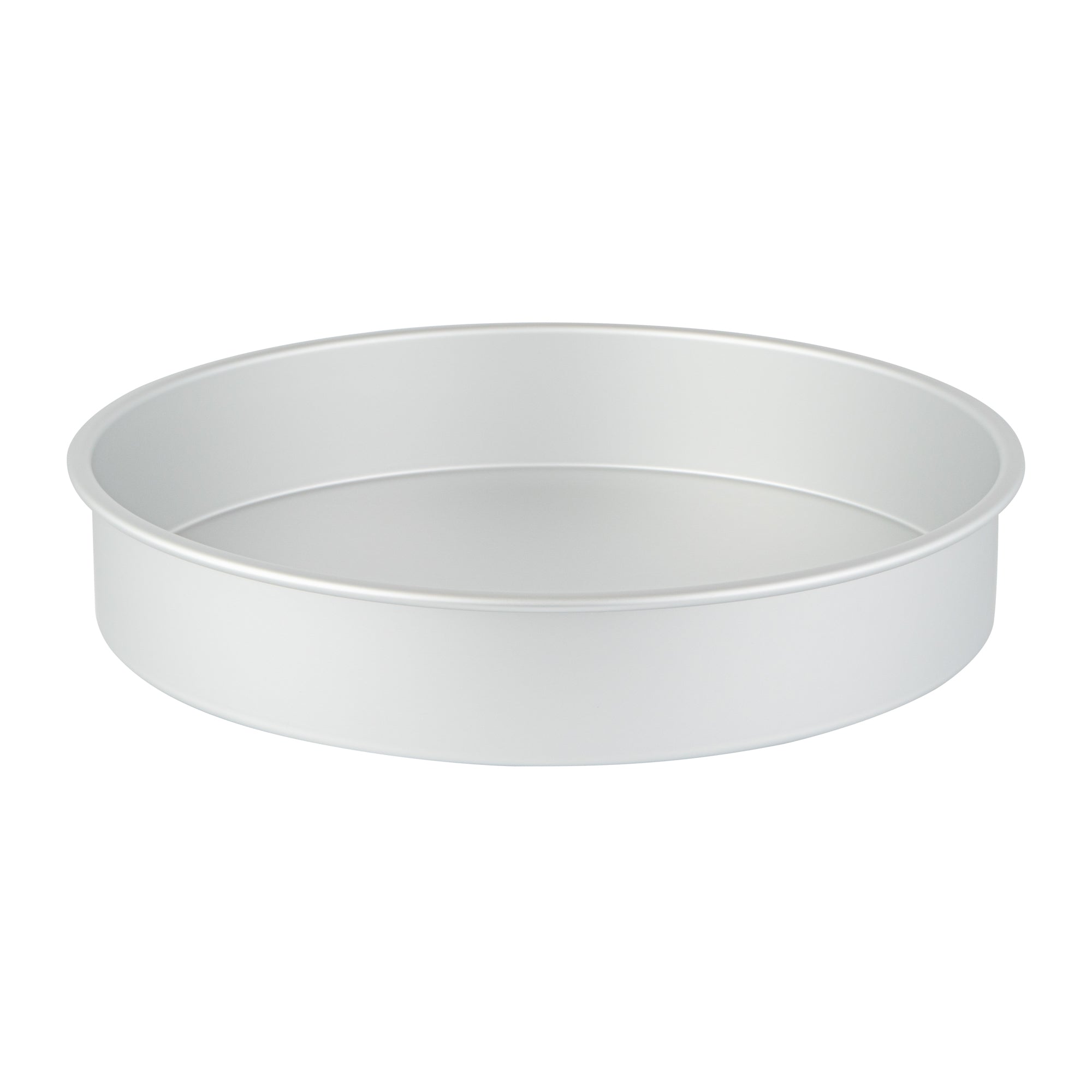 restaurantware Met Lux Round Aluminum Straight-Sided Cake Pan - 16" x 16" x 3" - 12 count box
