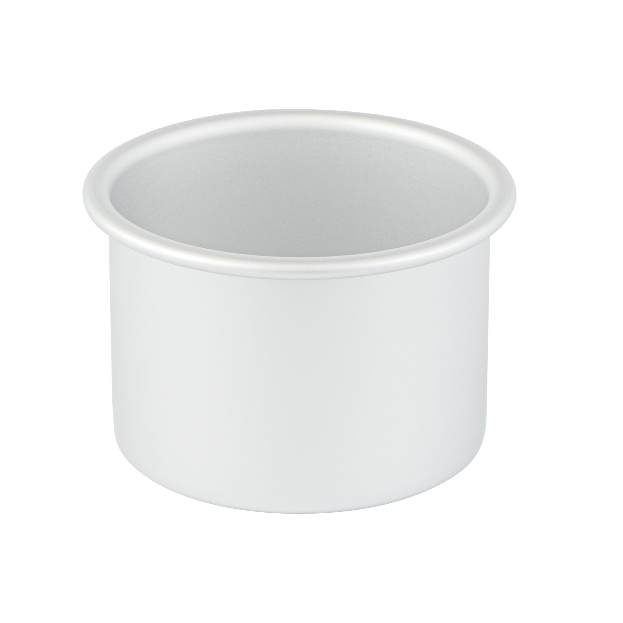 restaurantware Met Lux Round Aluminum Straight-Sided Cake Pan - 4" x 4" x 3" - 12 count box