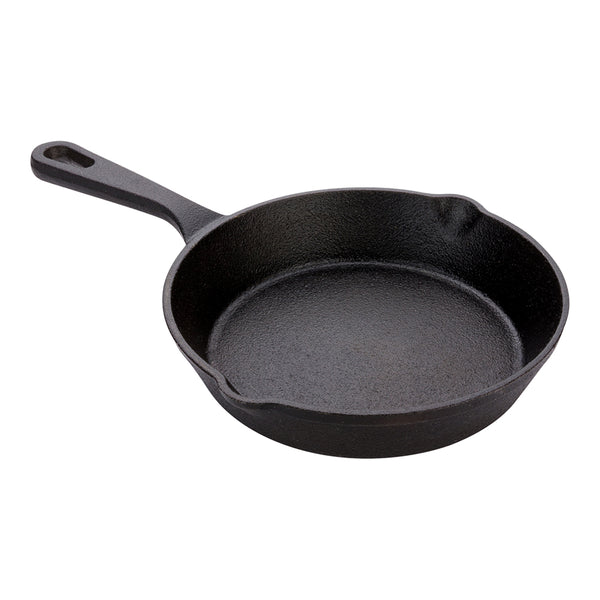 Restaurantware Met Lux Round Black Cast Iron 6" Fry Pan - Pre-seasoned - 1 Count Box