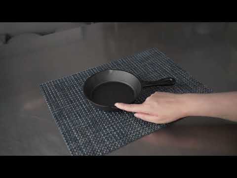 Restaurantware Met Lux Round Black Cast Iron 6" Fry Pan - Pre-seasoned - 1 Count Box