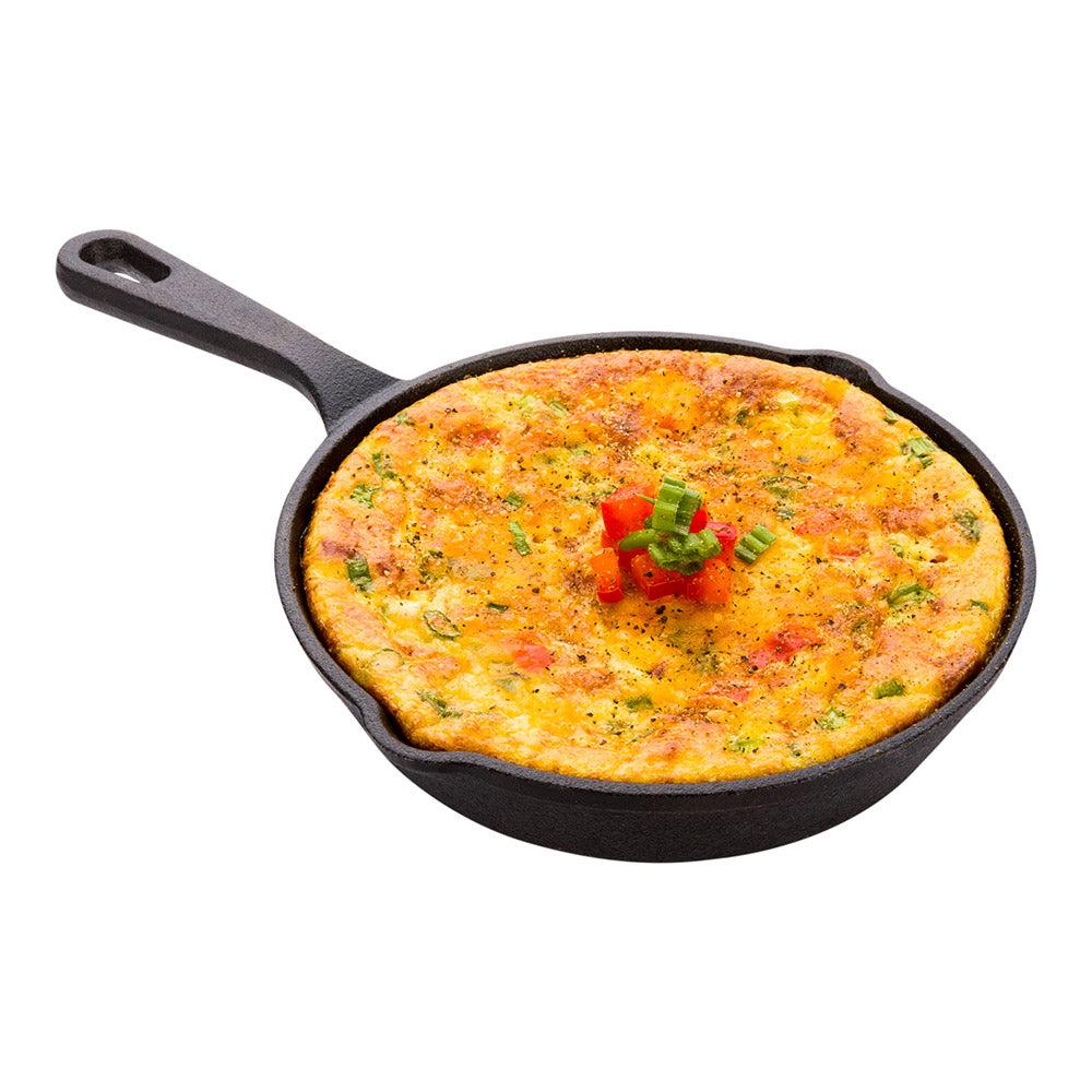 restaurantware Met Lux Round Black Cast Iron 6" Fry Pan - Pre-seasoned - 1 count box