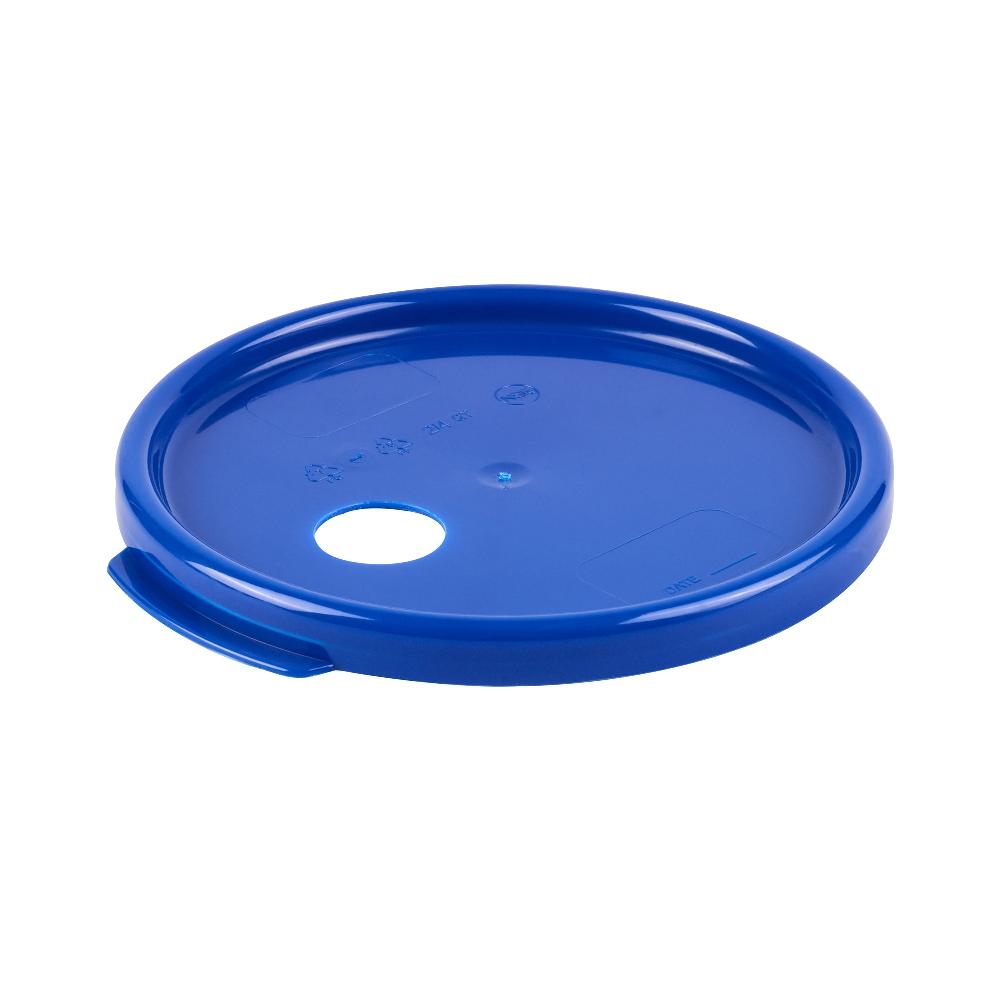restaurantware Met Lux Round Blue Plastic Lid - Fits 4 qt Food Storage Container - 1 count box