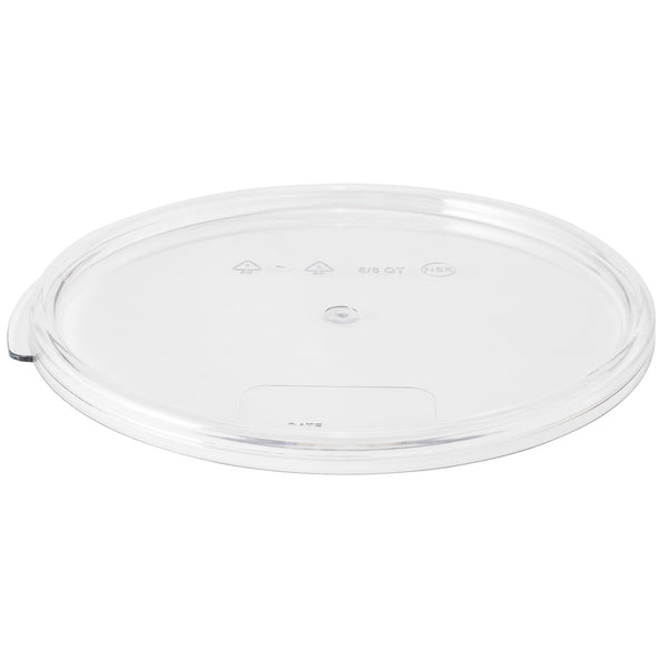 Restaurantware Met Lux Round Clear Plastic Food Storage Container Lid - Fits 6 And 8 Qt - 8 3/4" X 8 3/4" X 1/2" - 10 Count Box