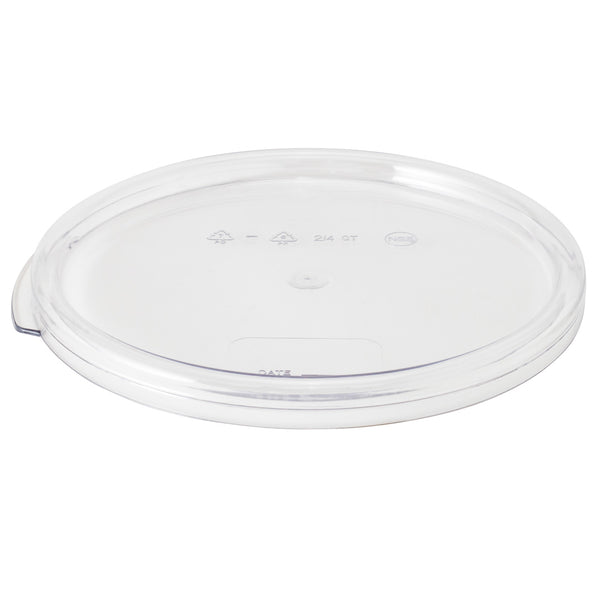 Restaurantware Met Lux Round Clear Plastic Food Storage Container Lid - Fits 2 And 4 Qt - 7 1/4" X 7 1/4" X 1/2" - 10 Count Box