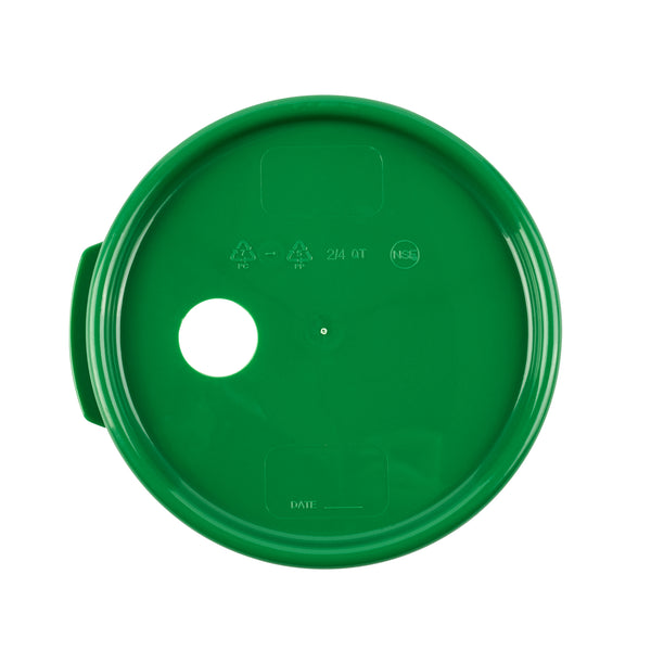 Restaurantware Met Lux Round Green Plastic Lid - Fits 4 Qt Food Storage Container - 1 Count Box