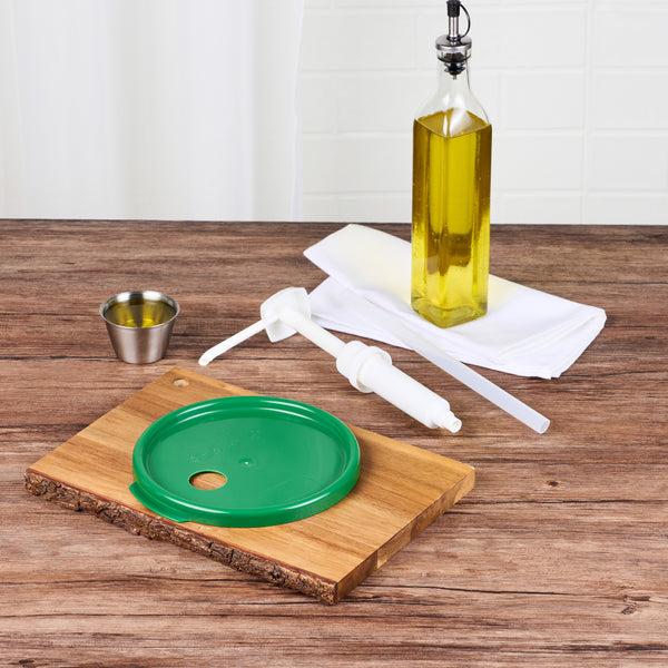Restaurantware Met Lux Round Green Plastic Lid - Fits 4 Qt Food Storage Container - 1 Count Box