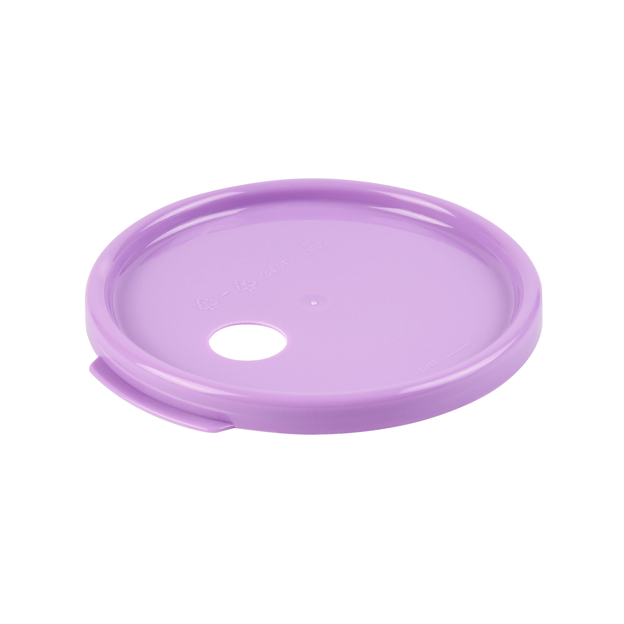 restaurantware Met Lux Round Purple Plastic Lid - Fits 4 qt Food Storage Container - 1 count box